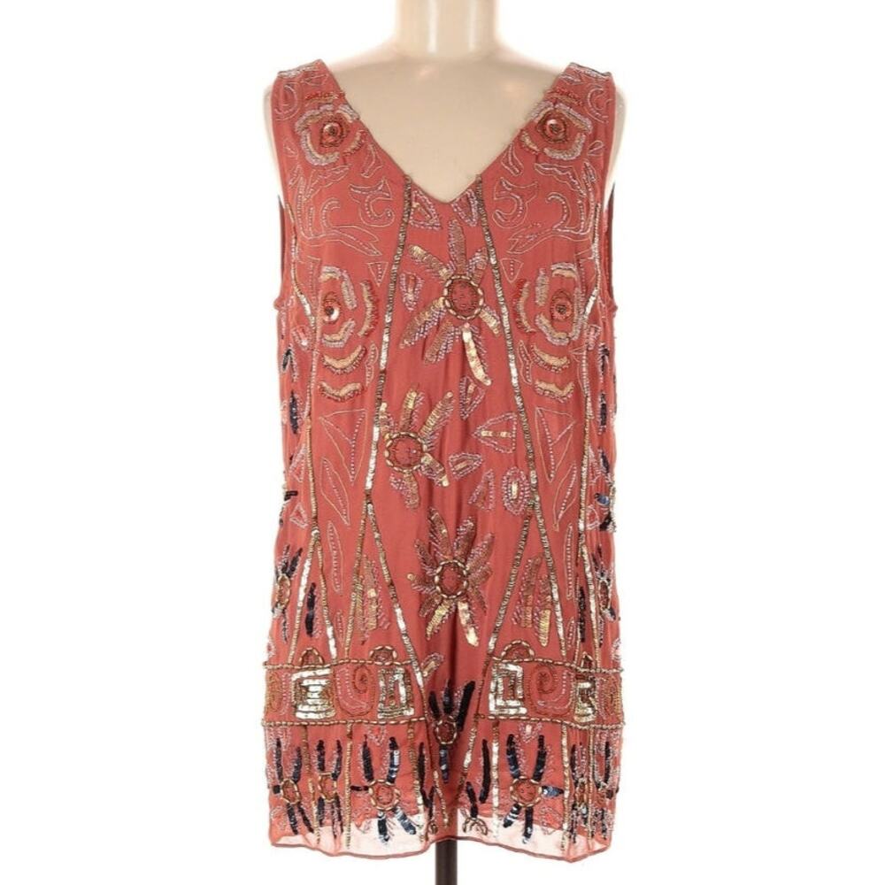 Free People Love And Embellishment Sequin Shift Medium Dress